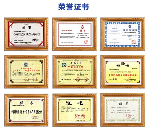 上海長(zhǎng)征泵閥榮譽(yù)證書圖